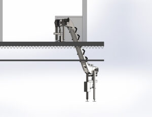 Trolley Return Finger Chain-Building Model-End View 2