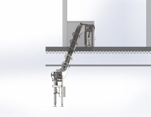 Trolley Return Finger Chain-Building Model-End View