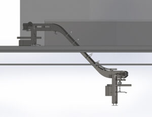 Trolley Return Finger Chain-Building Model-Side View