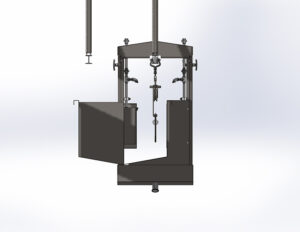 Wash Cabinet- Model-End View